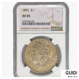 1892 Morgan Silver Dollar NGC XF45