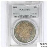 1881 Morgan Silver Dollar PCGS MS65