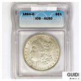 1894-O Morgan Silver Dollar ICG AU50