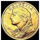 1935B .1867oz. Gold Switzerland 20 Francs