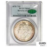 1878 7TF CAC Morgan Silver Dollar PCGS MS63 REV