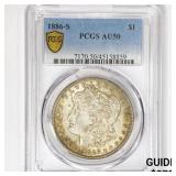 1886-S Morgan Silver Dollar PCGS AU50