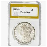 1897-O Morgan Silver Dollar PGA MS64+