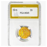 1915 $5 Gold Half Eagle PGA MS65
