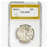 1942-S Walking Liberty Half Dollar PGA MS65