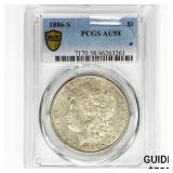 1886-S Morgan Silver Dollar PCGS AU58
