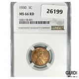 1930 Wheat Cent NGC M66 RD