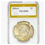 1976-D Eisenhower Silver Dollar PGA MS68