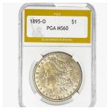 1895-O Morgan Silver Dollar PGA MS60