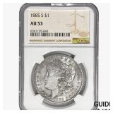 1885-S Morgan Silver Dollar NGC AU53