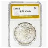 1899-S Morgan Silver Dollar PGA MS63+