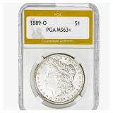 1889-O Morgan Silver Dollar PGA MS63+