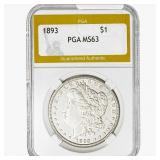 1893 Morgan Silver Dollar PGA MS63