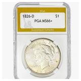 1926-D Silver Peace Dollar PGA MS66+