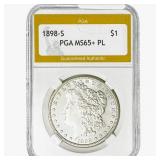 1898-S Morgan Silver Dollar PGA MS65+ PL
