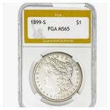 1899-S Morgan Silver Dollar PGA MS65