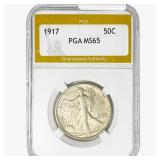 1917 Walking Liberty Half Dollar PGA MS65