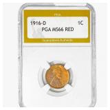 1916-D Wheat Cent PGA MS66 RED