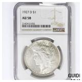 1927-D Silver Peace Dollar NGC AU58