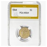 1868 Shield Nickel PGA MS64
