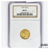 1914 $2.50 Gold Quarter Eagle NGC MS61