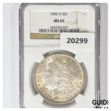 1900-O Morgan Silver Dollar NGC MS65