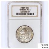 1927 Vermont Half Dollar NGC MS63