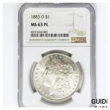 1883-O Morgan Silver Dollar NGC MS63 PL