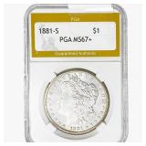 1881-S Morgan Silver Dollar PGA MS67+