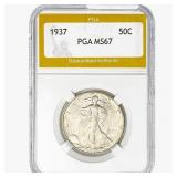 1937 Walking Liberty Half Dollar PGA MS67