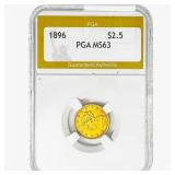 1896 $2.50 Gold Quarter Eagle PGA MS63