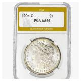 1904-O Morgan Silver Dollar PGA MS66