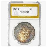 1904-S Morgan Silver Dollar PGA AU58