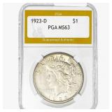 1923-D Silver Peace Dollar PGA MS63