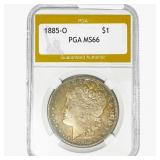 1885-O Morgan Silver Dollar PGA MS66