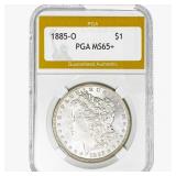 1885-O Morgan Silver Dollar PGA MS65+