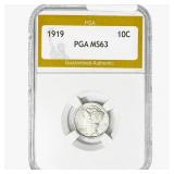 1919 Mercury Silver Dime PGA MS63