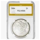 1884 Morgan Silver Dollar PGA MS66
