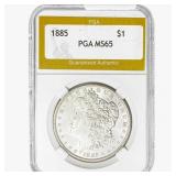 1885 Morgan Silver Dollar PGA MS65
