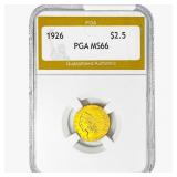 1926 $2.50 Gold Quarter Eagle PGA MS66