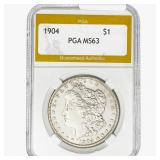 1904 Morgan Silver Dollar PGA MS63
