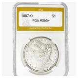 1887-O Morgan Silver Dollar PGA MS65+