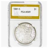 1881-S Morgan Silver Dollar PGA MS69