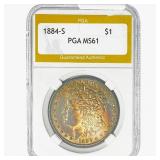 1884-S Morgan Silver Dollar PGA MS61