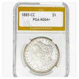 1885-CC Morgan Silver Dollar PGA MS64+