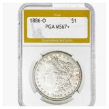 1886-O Morgan Silver Dollar PGA MS67+
