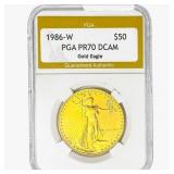 1986-W $50 1oz Gold Eagle PGA PR70 DCAM