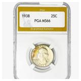 1938 Washington Silver Quarter PGA MS66