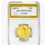 1987-P $25 1/2oz Gold Eagle PGA PR70 DCAM