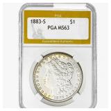 1883-S Morgan Silver Dollar PGA MS63